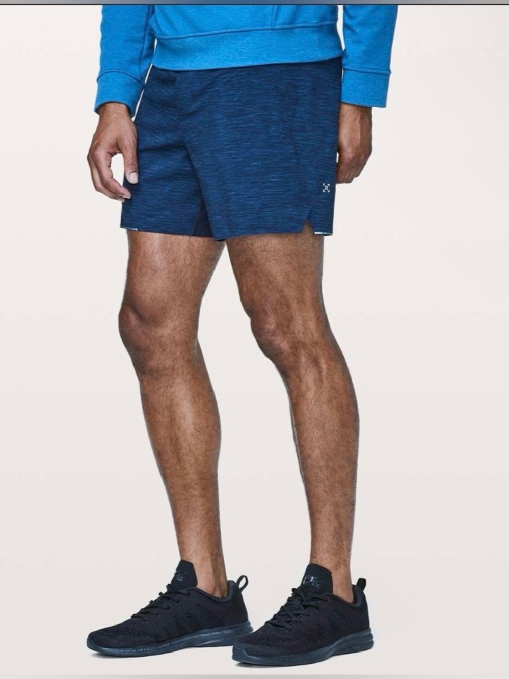Lululemon Surge Short *6" 
Heather Allover Iron Blue True Navy